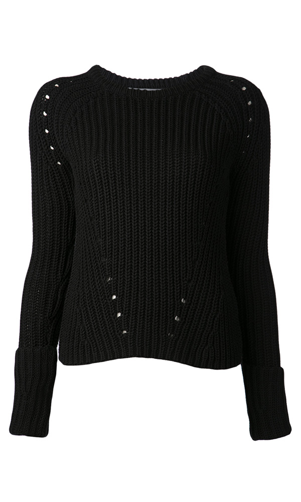 black sweater